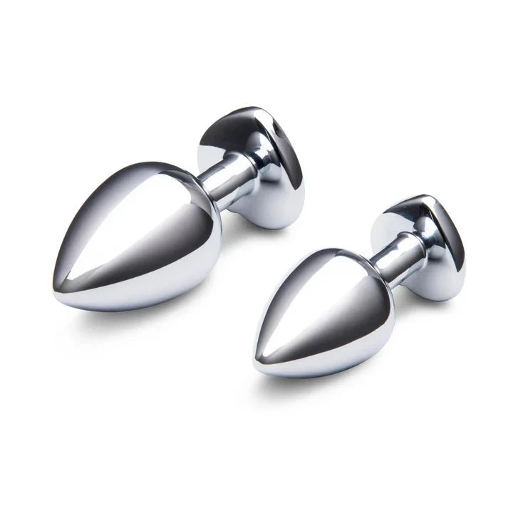 b-Vibe Pink Jewel Metal Training Anal Plug Set - Image 3